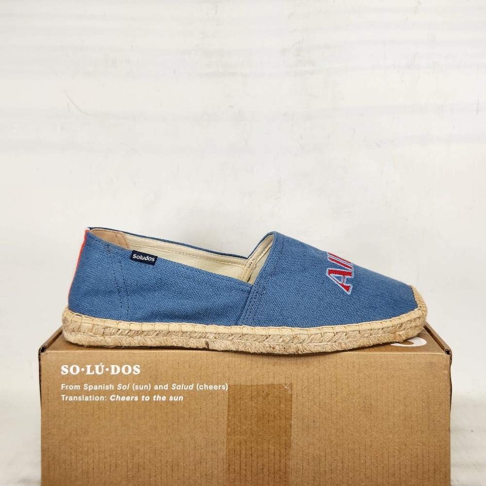 Soludos Espadrilles Mens Size 10-10.5 Laguna Blue Allez Canvas Slip On Shoes